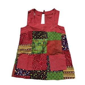 VTG 70s Design House Apron Women OS Wrap Patchwork Japan
